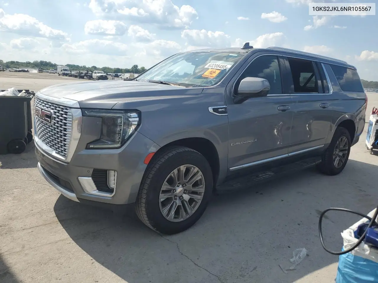 2022 GMC Yukon Xl Denali VIN: 1GKS2JKL6NR105567 Lot: 63208455