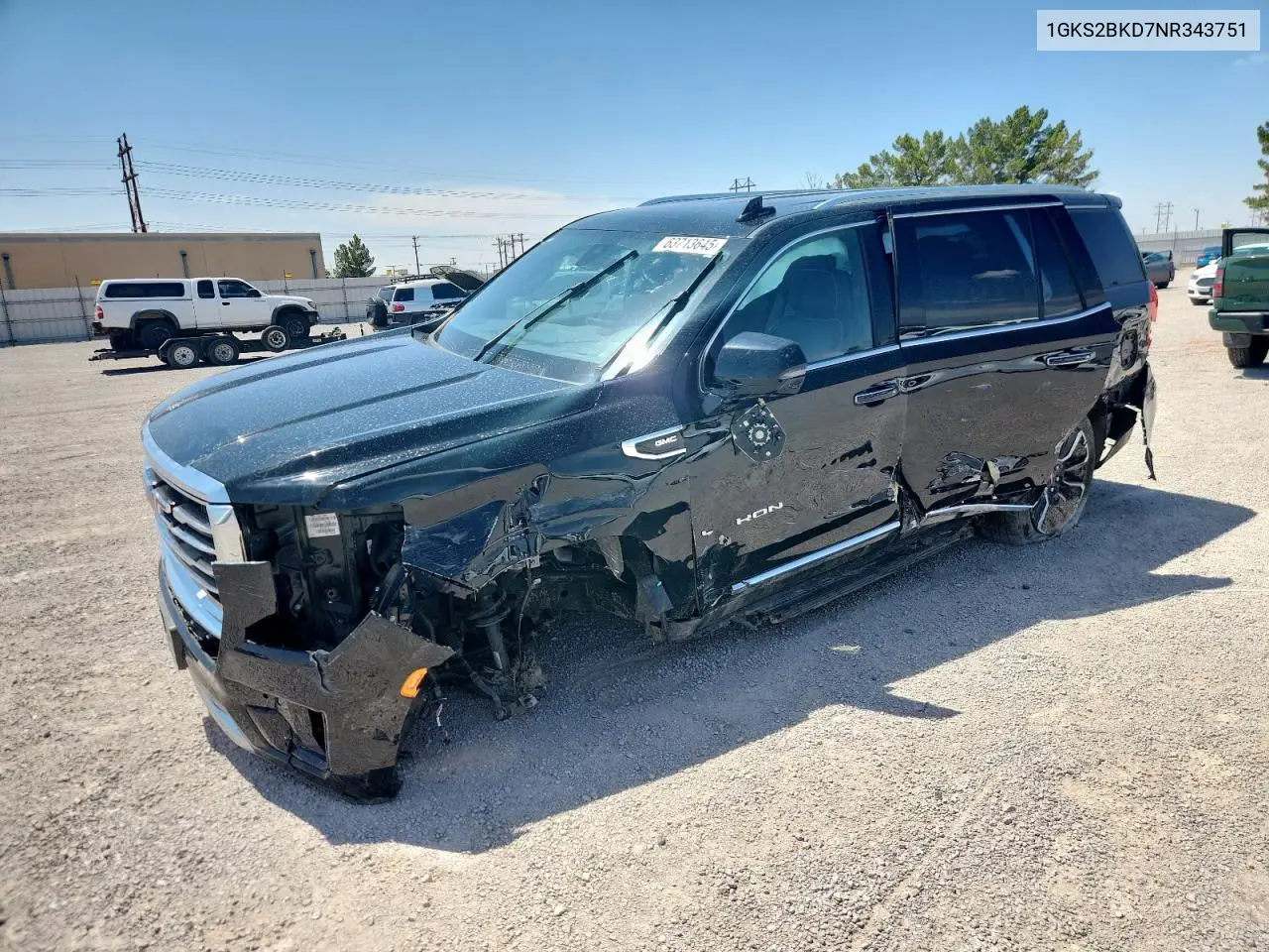 2022 GMC Yukon Slt VIN: 1GKS2BKD7NR343751 Lot: 63713645