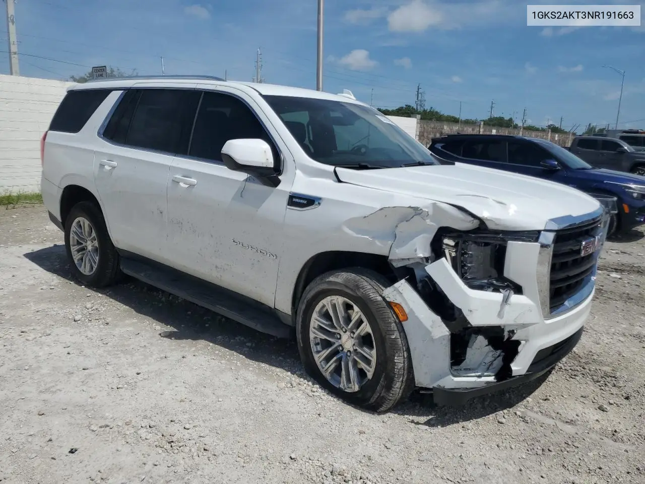 2022 GMC Yukon Sle VIN: 1GKS2AKT3NR191663 Lot: 63970465