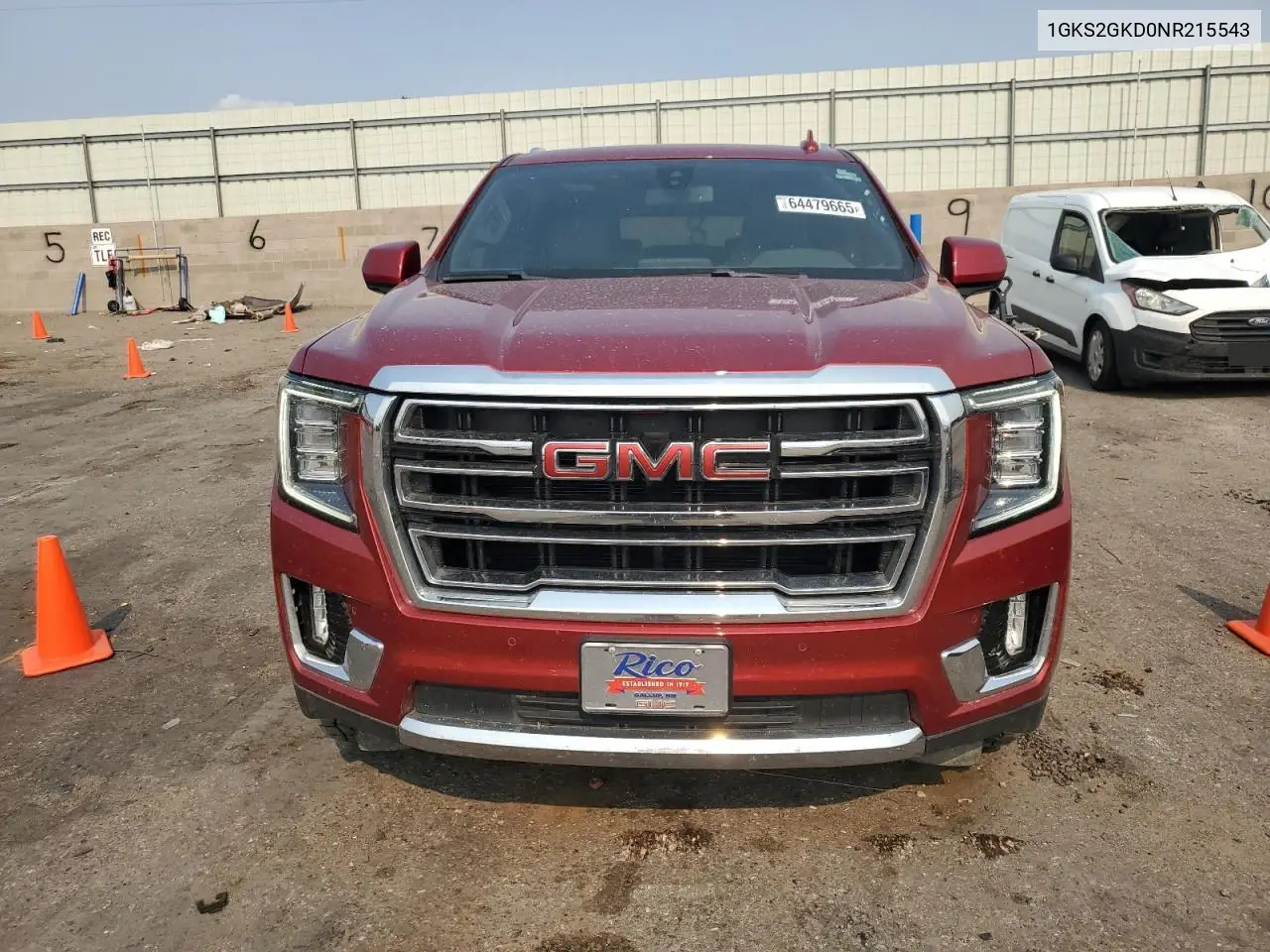 2022 GMC Yukon Xl K1500 Slt VIN: 1GKS2GKD0NR215543 Lot: 64479665