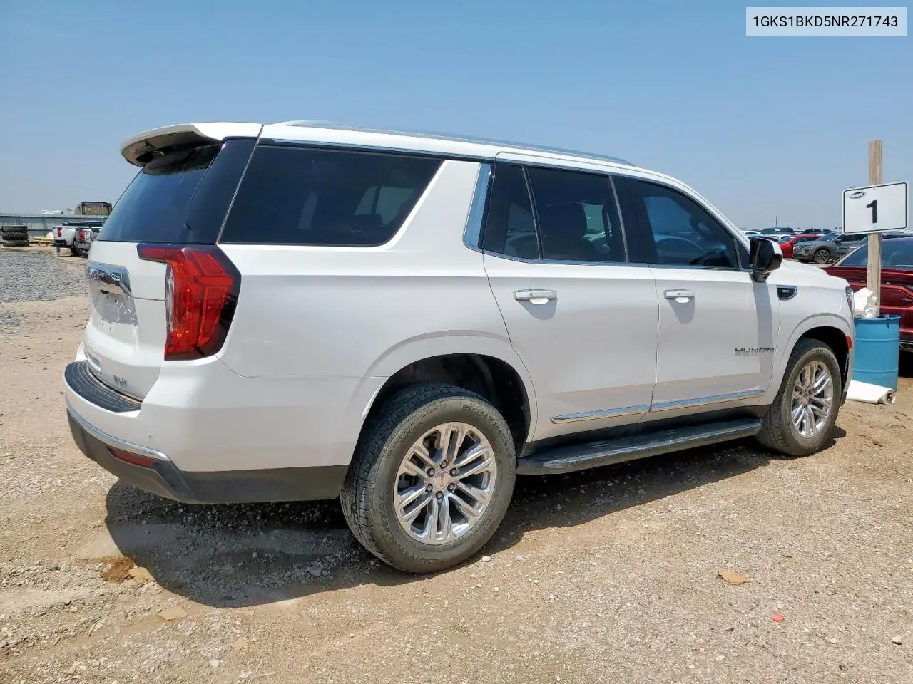 2022 GMC Yukon Slt VIN: 1GKS1BKD5NR271743 Lot: 65220655