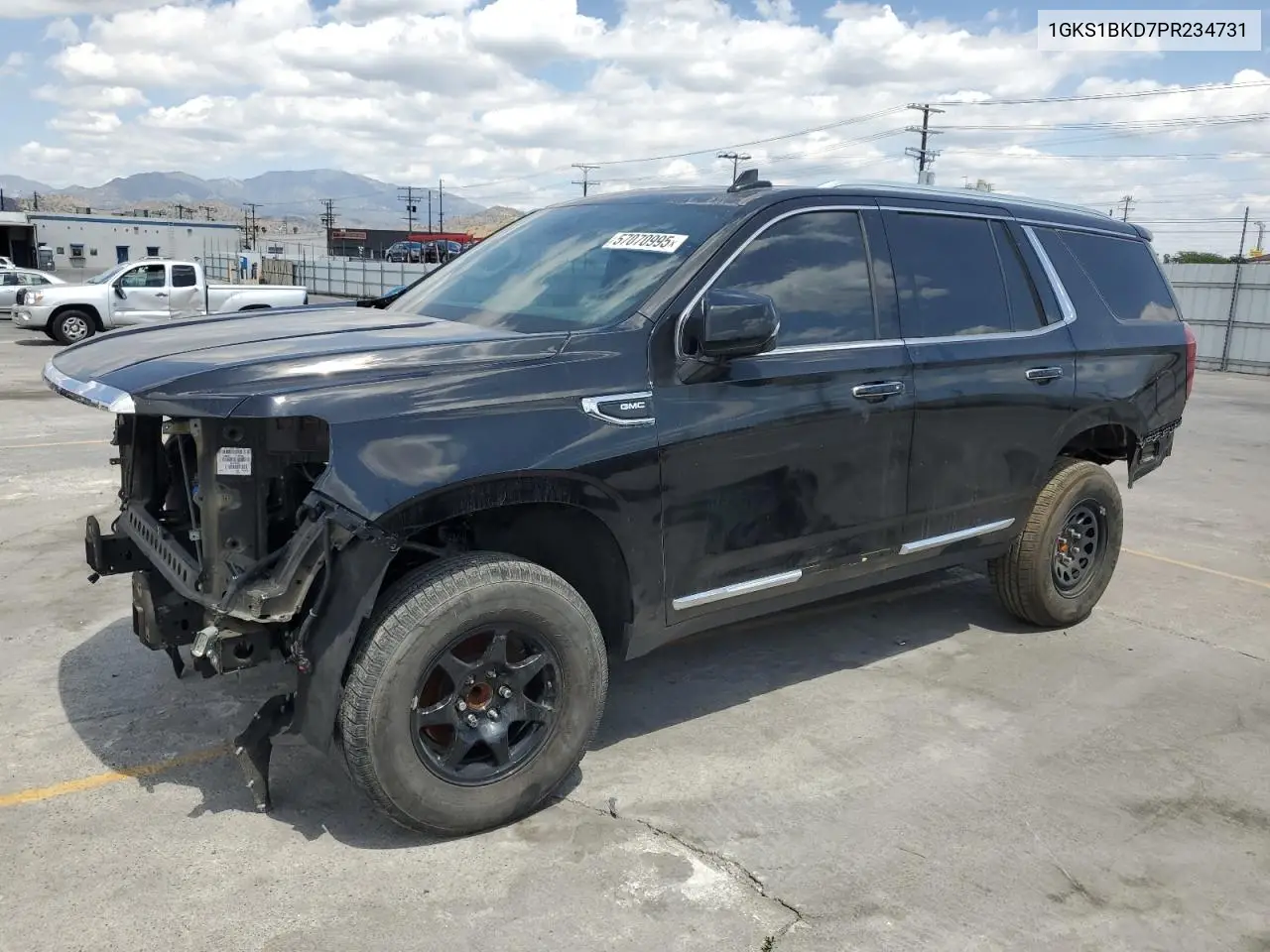 2023 GMC Yukon Slt VIN: 1GKS1BKD7PR234731 Lot: 57070995