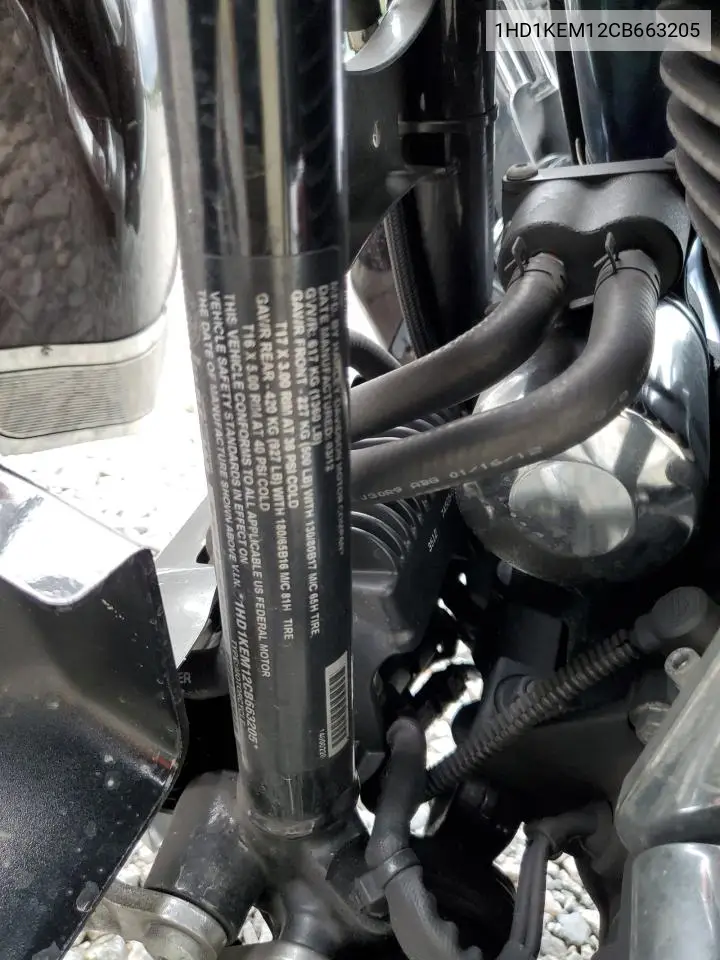 2012 Harley-Davidson Flhtk Electra Glide Ultra Limited VIN: 1HD1KEM12CB663205 Lot: 58989075