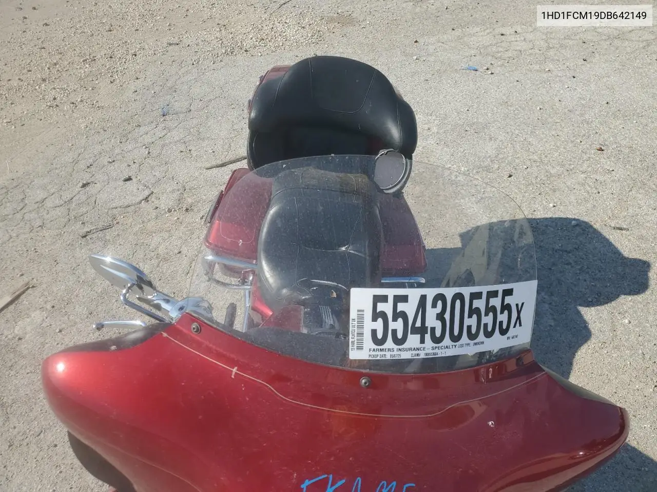 2013 Harley-Davidson Flhtcu Ultra Classic Electra Glide VIN: 1HD1FCM19DB642149 Lot: 55430555