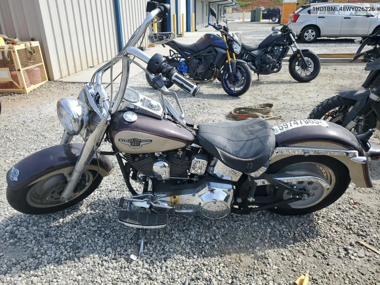1998 Harley-Davidson Flstf Anniversary VIN: 1HD1BML48WY026326 Lot: 59747965