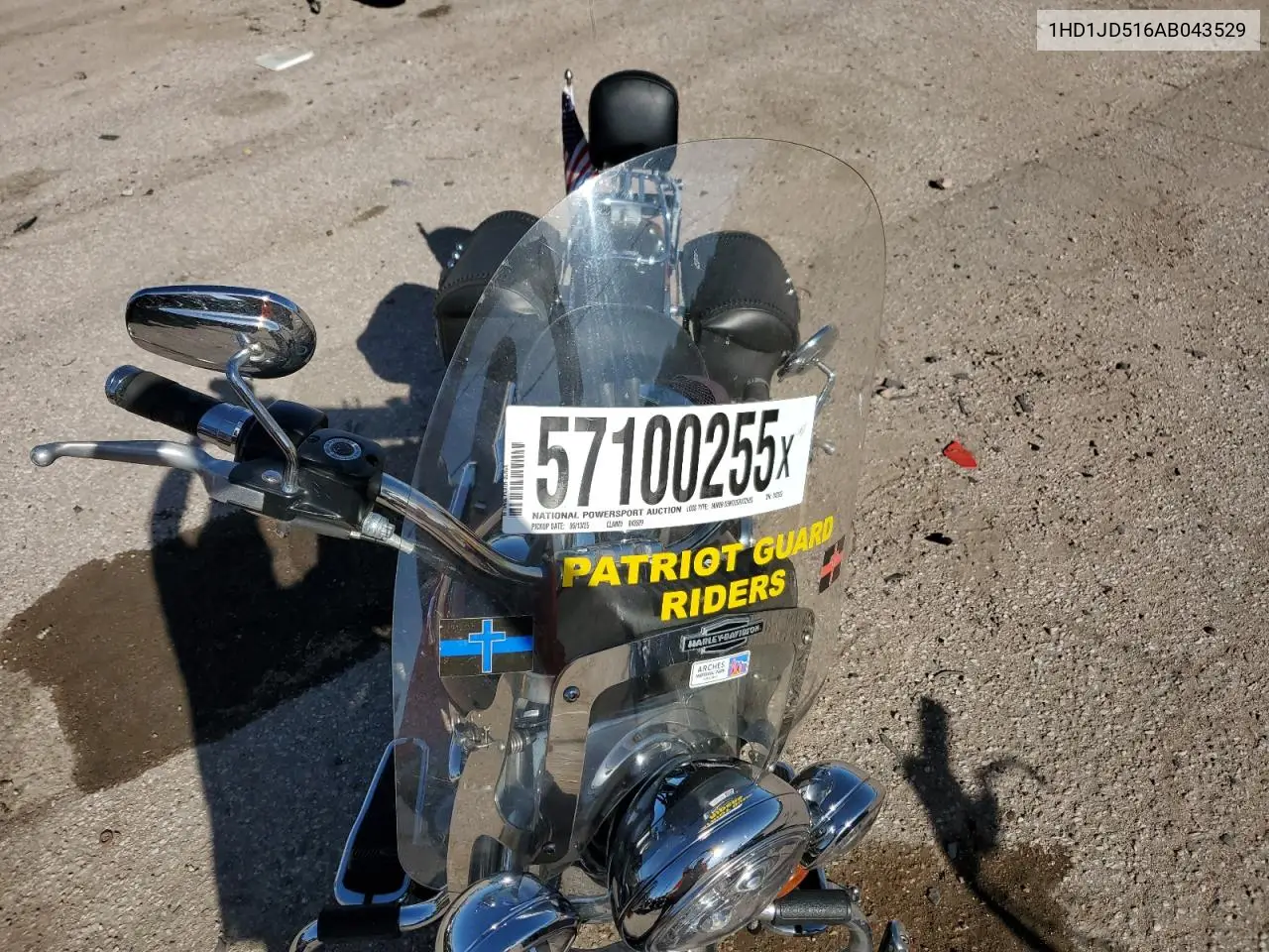 2010 Harley-Davidson Flstn VIN: 1HD1JD516AB043529 Lot: 57100255