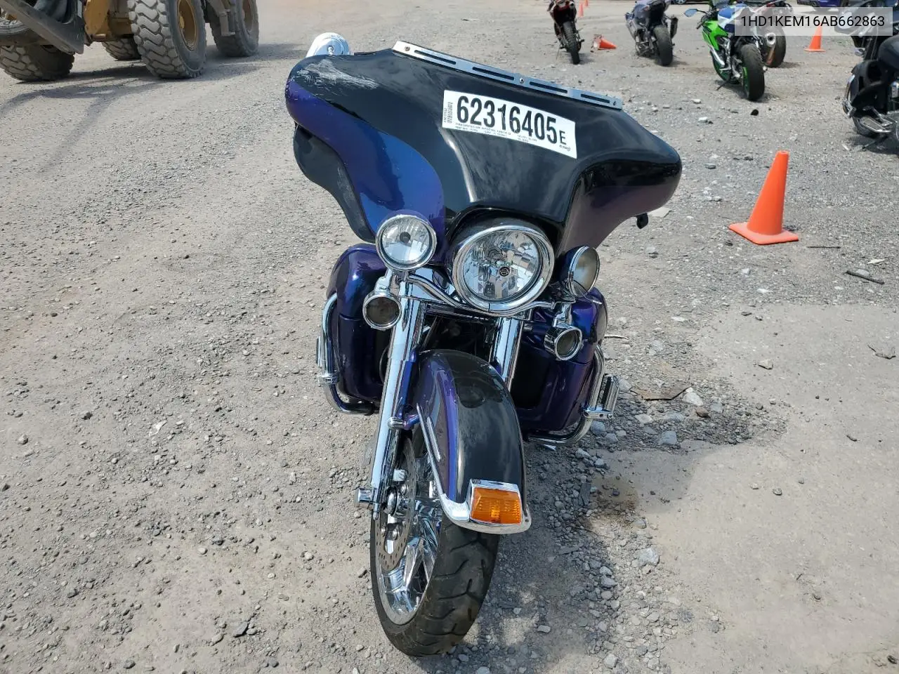 2010 Harley-Davidson Flhtk VIN: 1HD1KEM16AB662863 Lot: 62316405