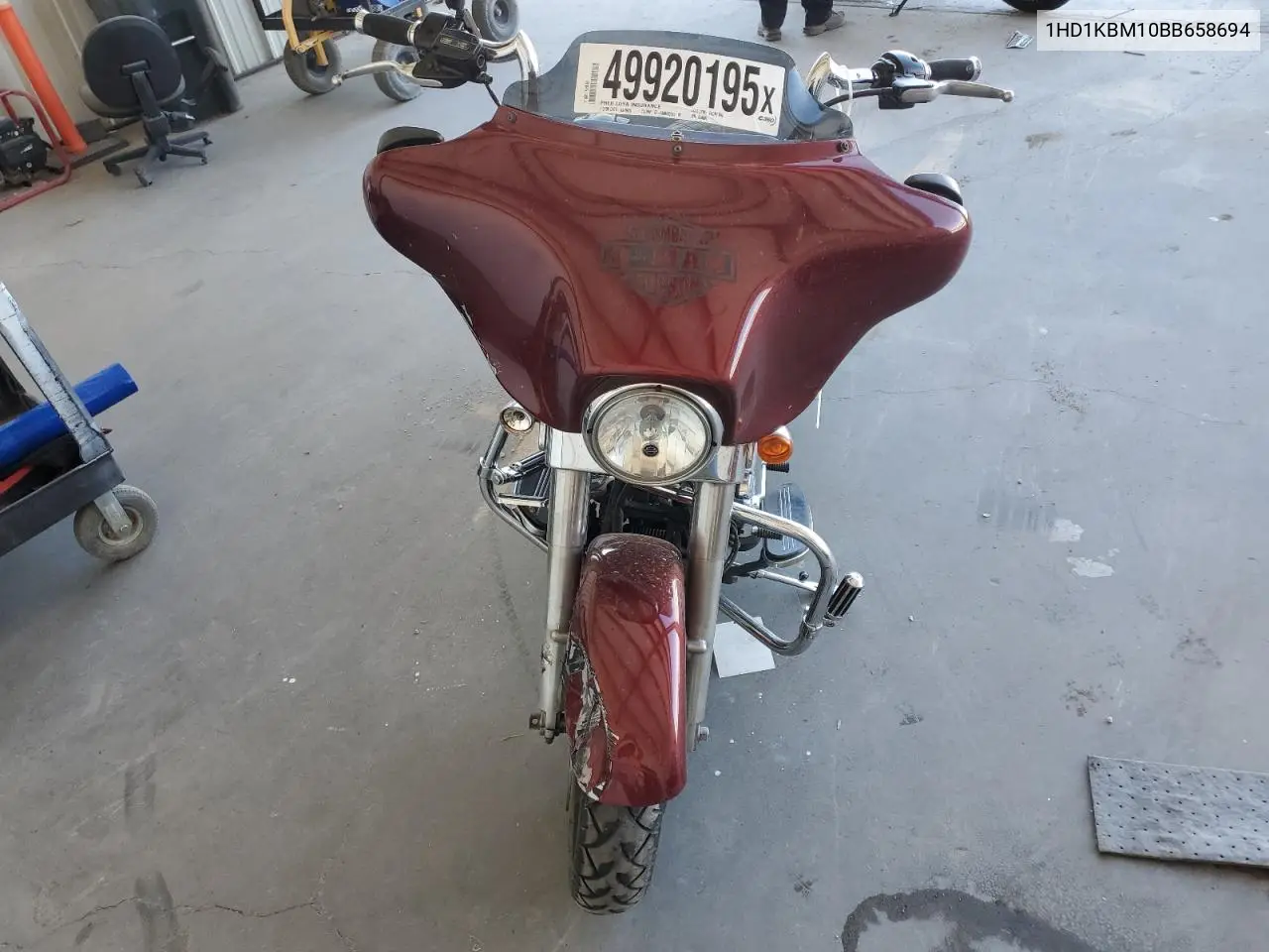 2011 Harley-Davidson Flhx VIN: 1HD1KBM10BB658694 Lot: 49920195