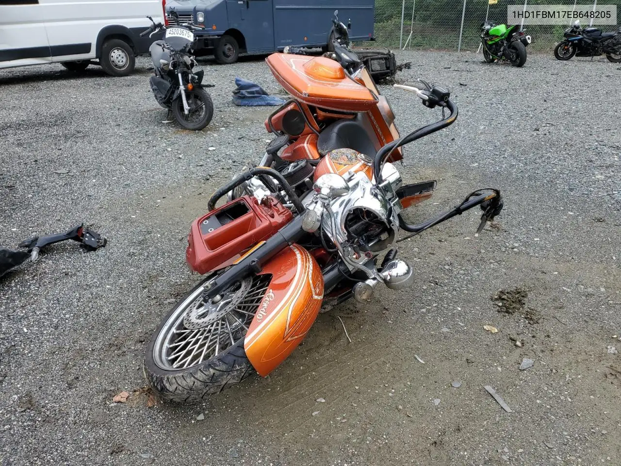 2014 Harley-Davidson Flhr Road King VIN: 1HD1FBM17EB648205 Lot: 56855395