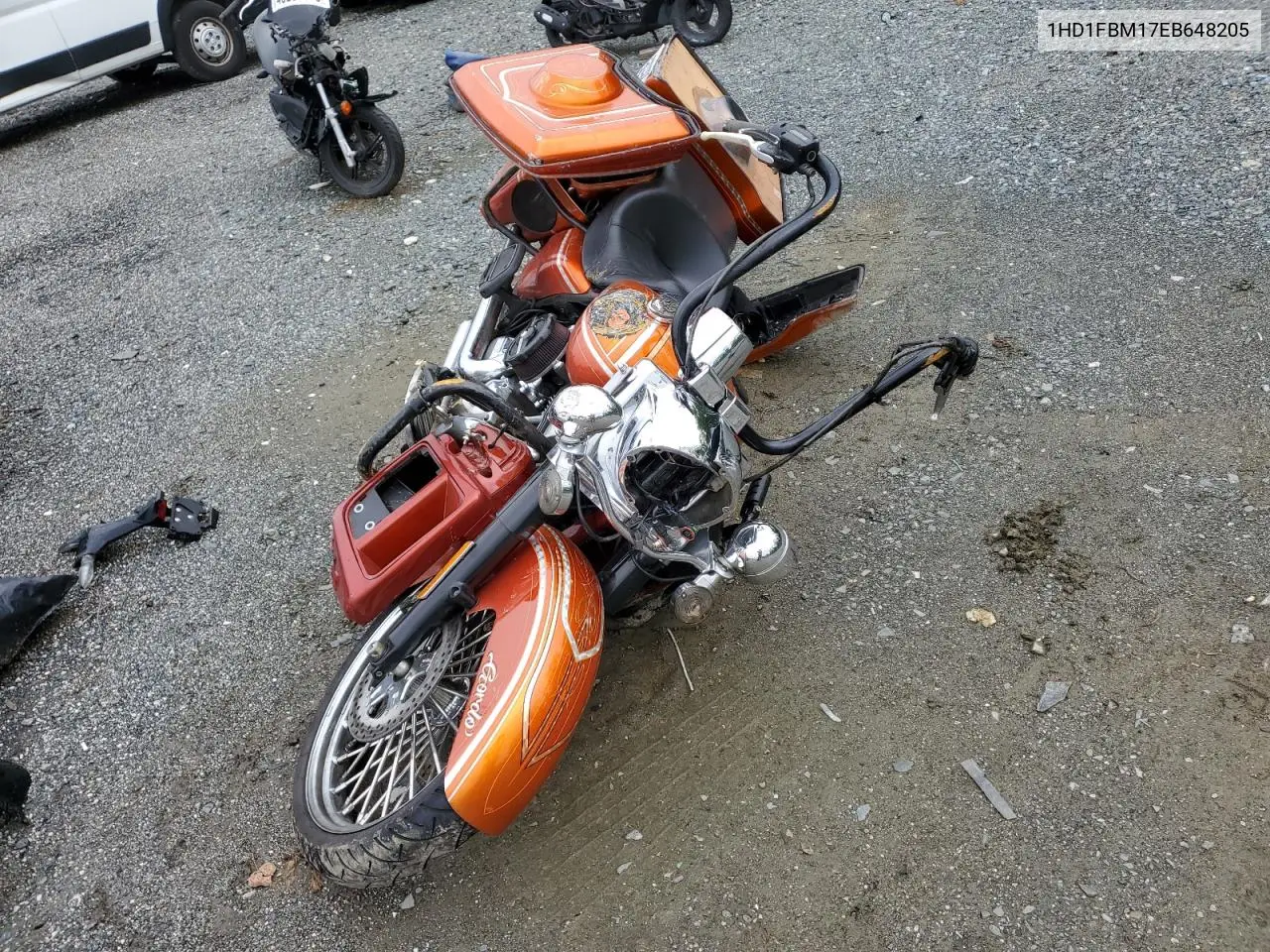 2014 Harley-Davidson Flhr Road King VIN: 1HD1FBM17EB648205 Lot: 56855395