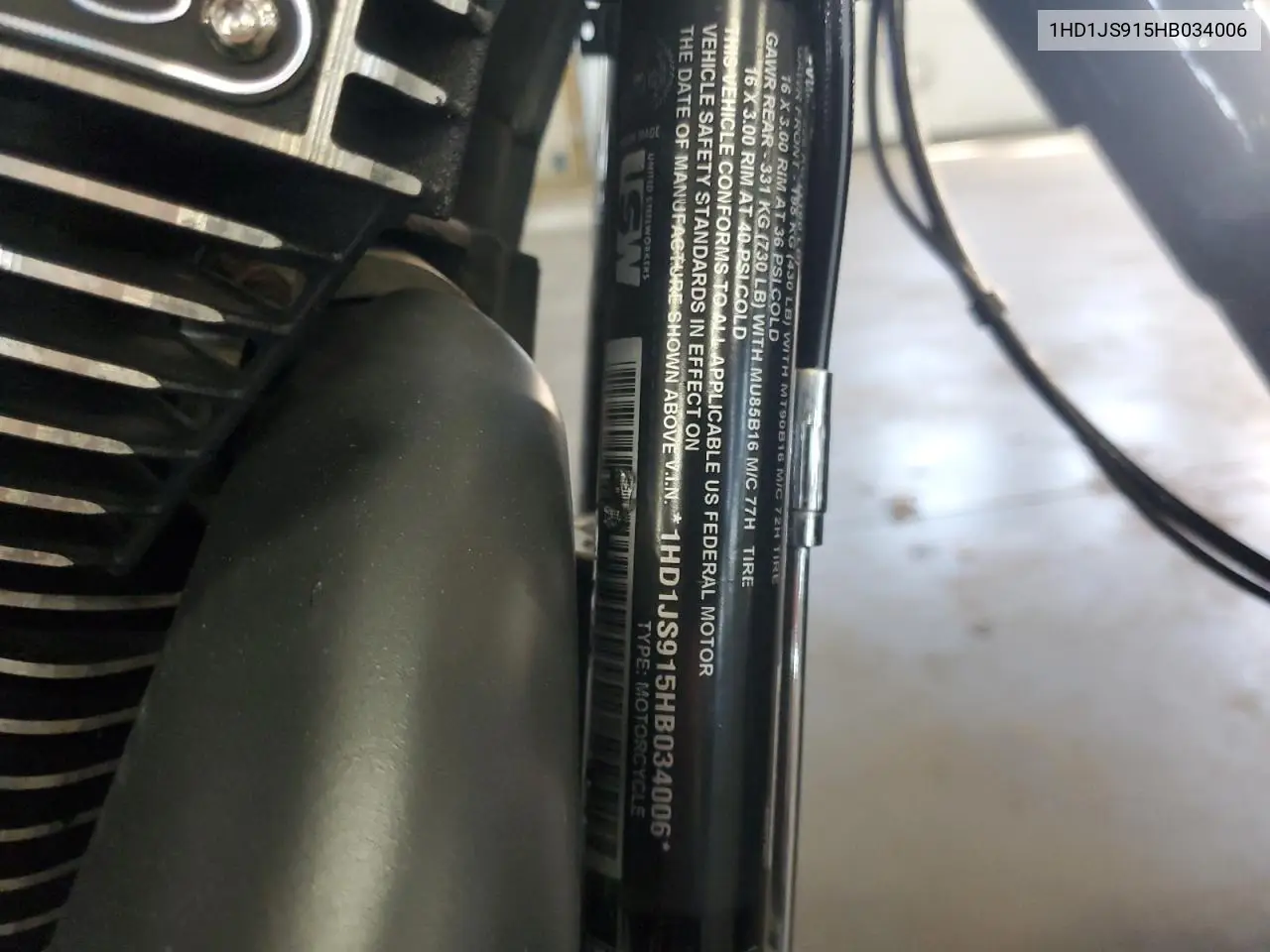 2017 Harley-Davidson Flss VIN: 1HD1JS915HB034006 Lot: 56506825