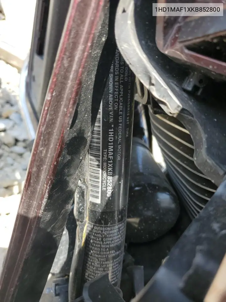 2019 Harley-Davidson Flhtcutg VIN: 1HD1MAF1XKB852800 Lot: 64147385