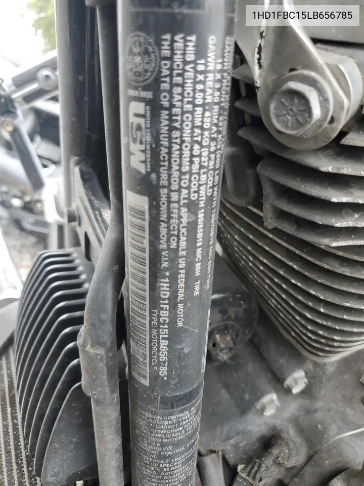 2020 Harley-Davidson Flhr VIN: 1HD1FBC15LB656785 Lot: 56902045