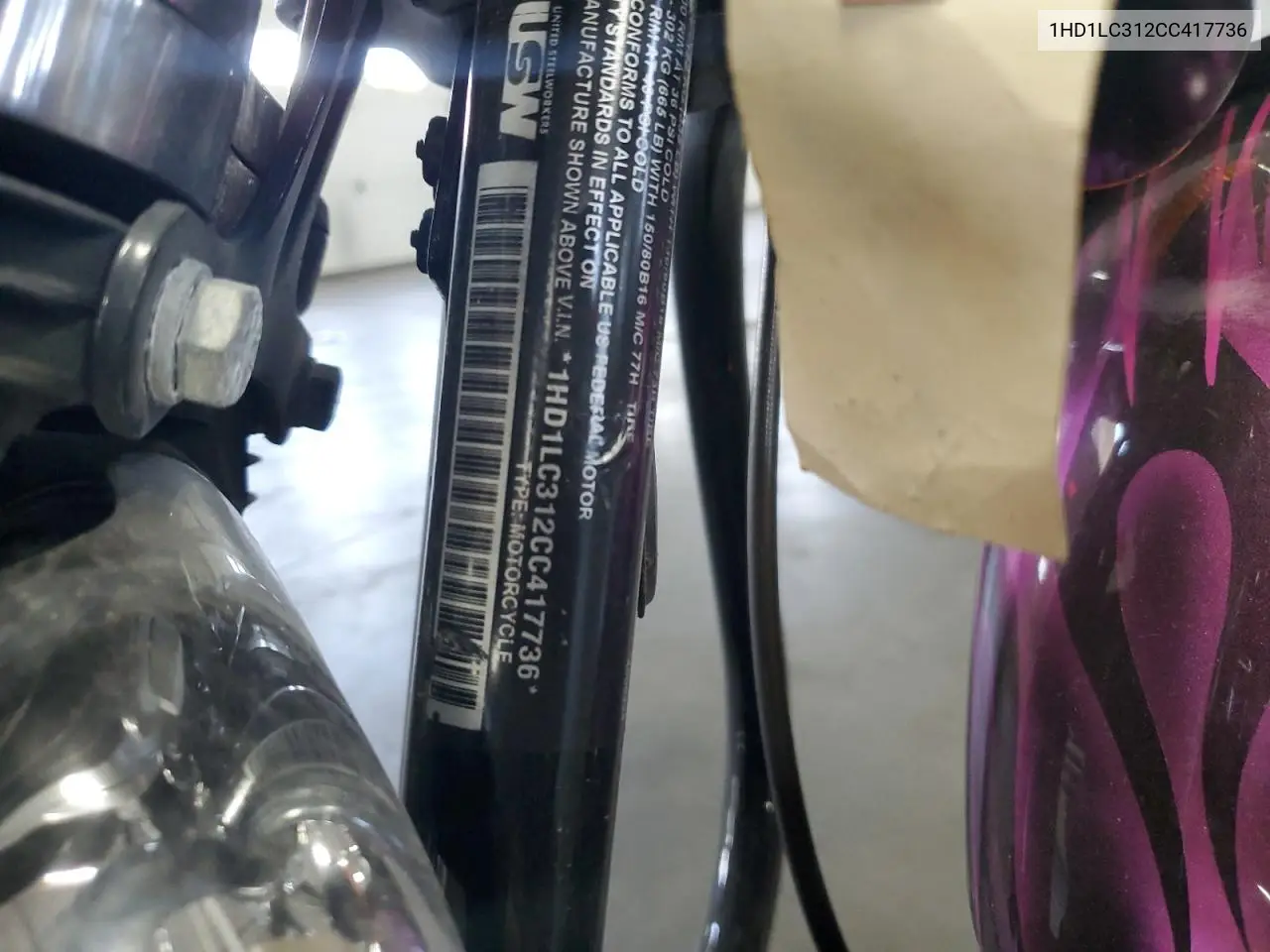2012 Harley-Davidson Xl1200 Forty-Eight VIN: 1HD1LC312CC417736 Lot: 62304765