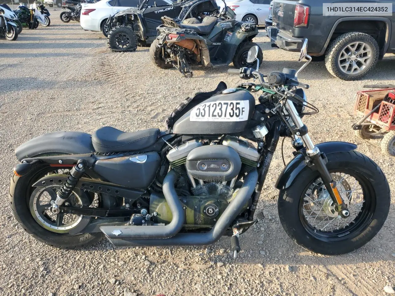 2014 Harley-Davidson Xl1200 Forty-Eight VIN: 1HD1LC314EC424352 Lot: 53123735