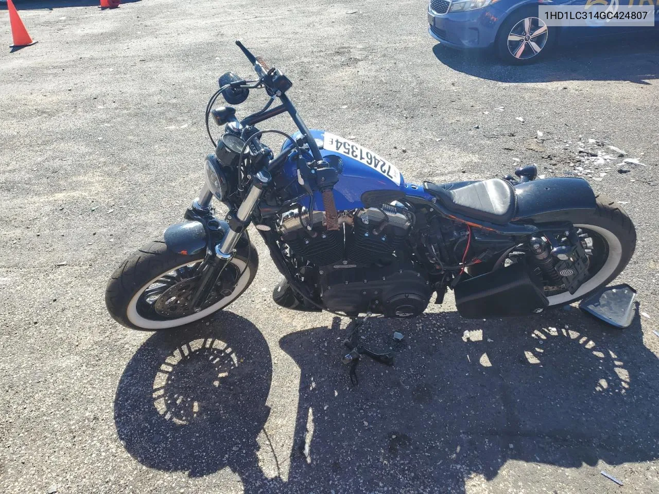 2016 Harley-Davidson Xl1200 Forty-Eight VIN: 1HD1LC314GC424807 Lot: 72461354
