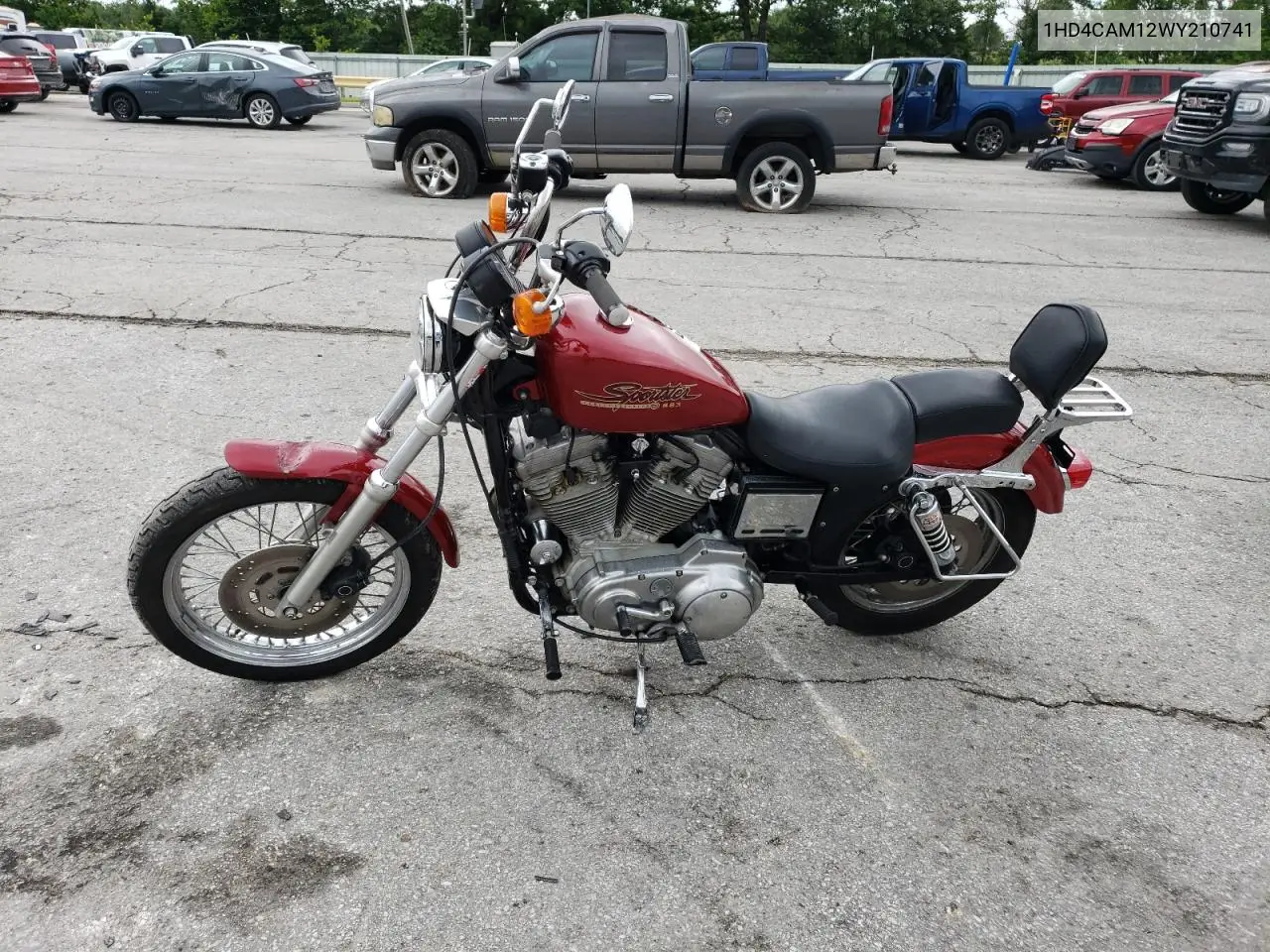 1998 Harley-Davidson Xl883 VIN: 1HD4CAM12WY210741 Lot: 59125145