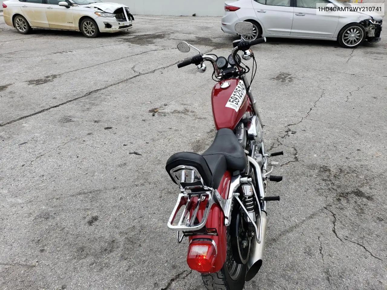 1998 Harley-Davidson Xl883 VIN: 1HD4CAM12WY210741 Lot: 59125145