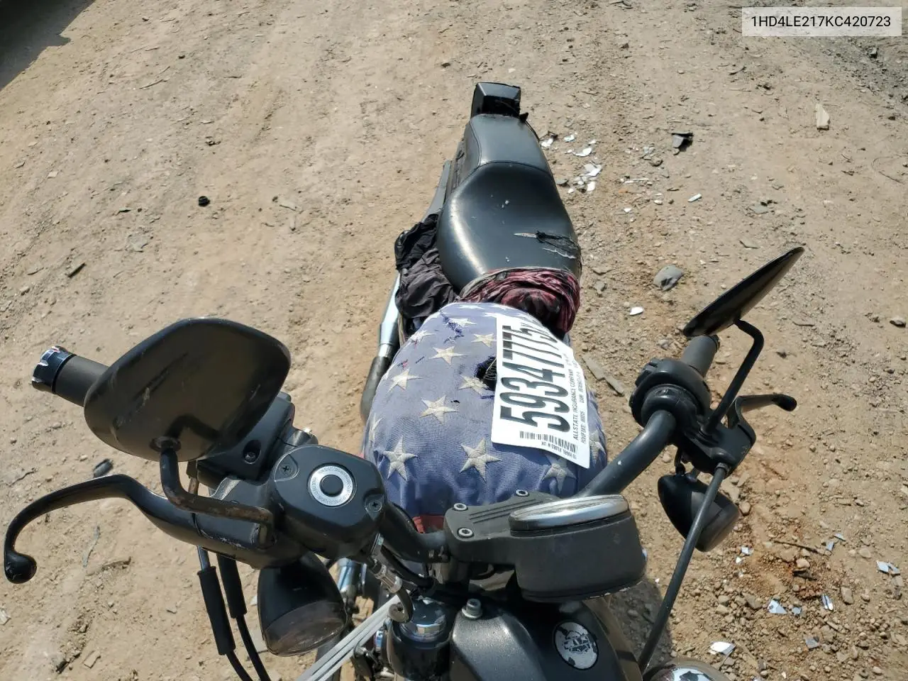 2019 Harley-Davidson Xl883 N VIN: 1HD4LE217KC420723 Lot: 59347775