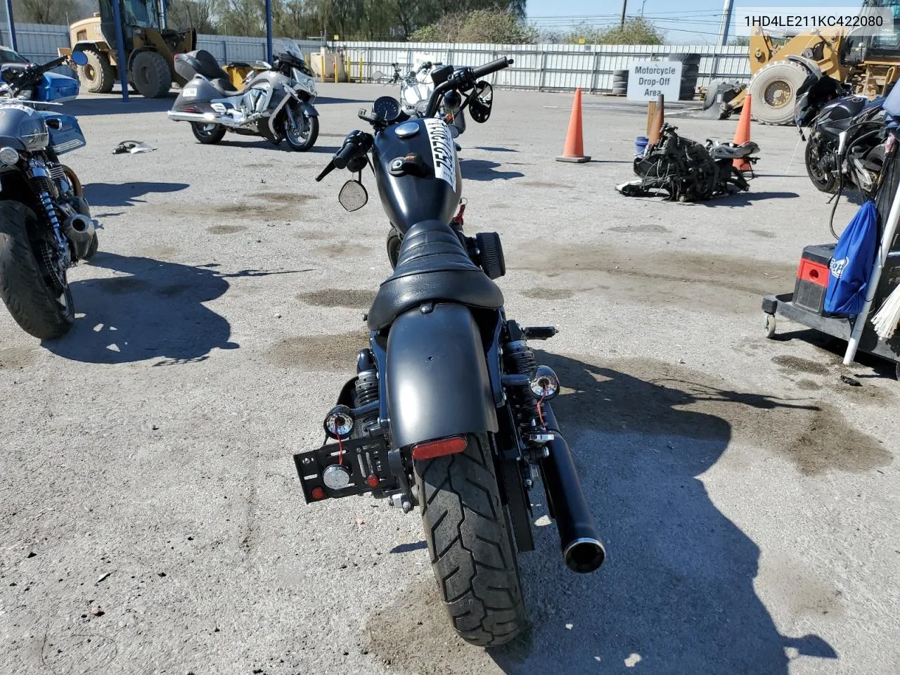 2019 Harley-Davidson Xl883 N VIN: 1HD4LE211KC422080 Lot: 75273014