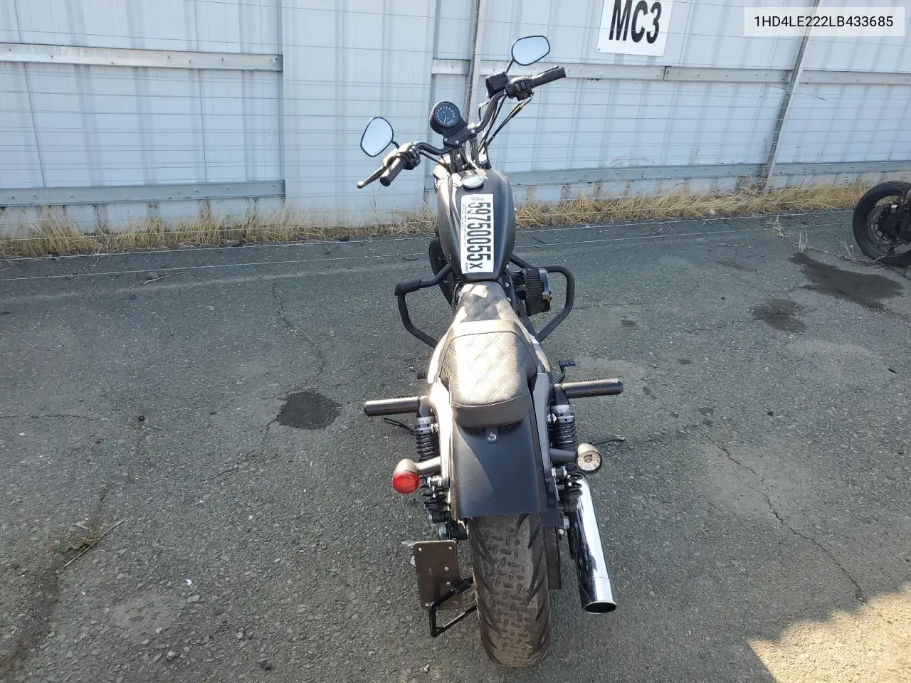 2020 Harley-Davidson Xl883 N VIN: 1HD4LE222LB433685 Lot: 59750055