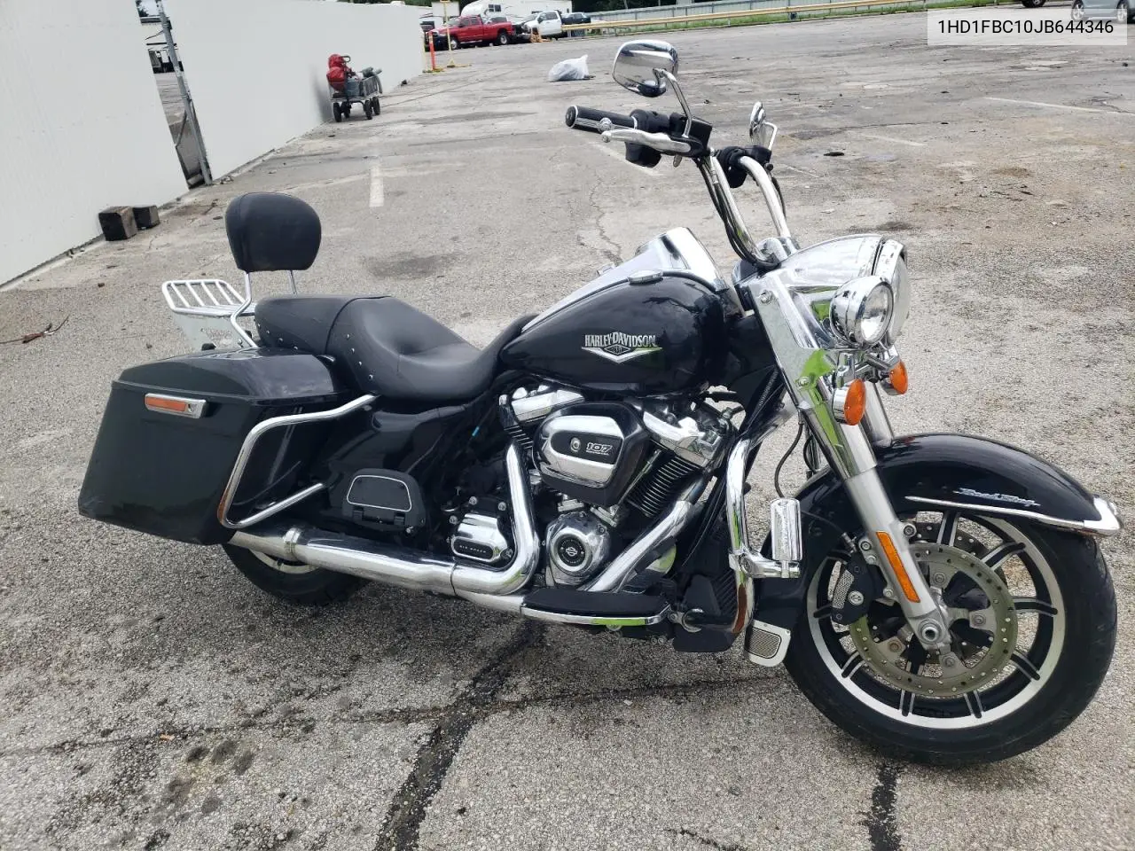 2018 Harley-Davidson Flhr Road King VIN: 1HD1FBC10JB644346 Lot: 62891675