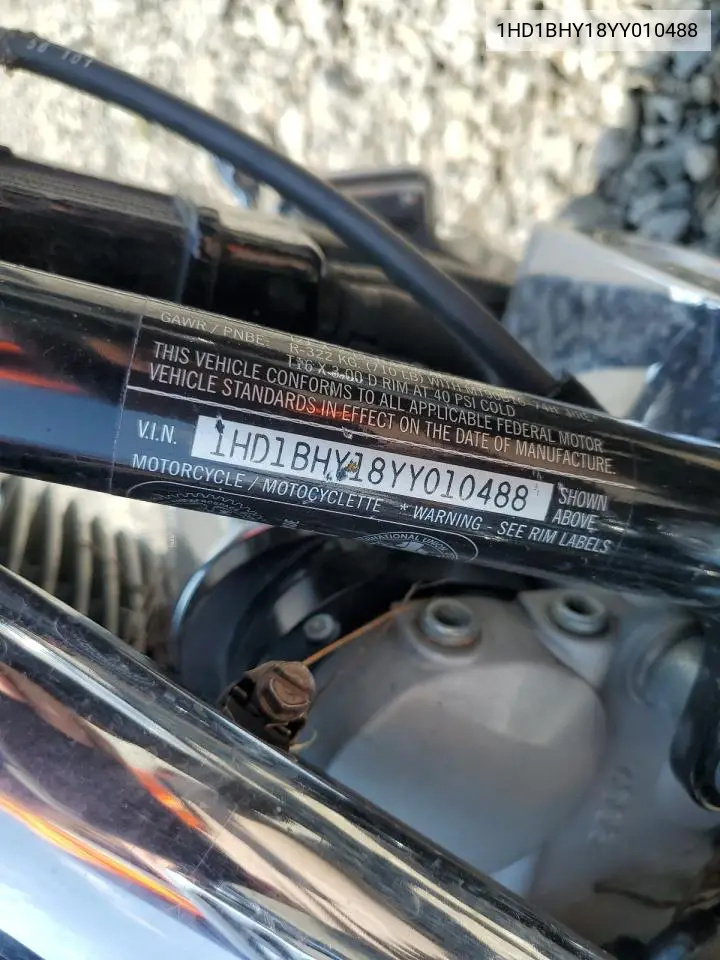 2000 Harley-Davidson Fxst VIN: 1HD1BHY18YY010488 Lot: 62301405