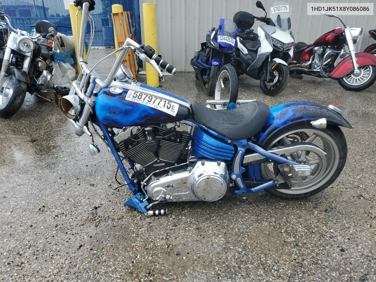 2008 Harley-Davidson Fxcwc VIN: 1HD1JK51X8Y086086 Lot: 58797715