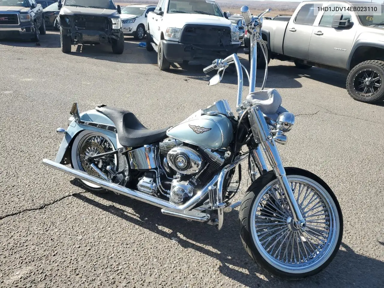 2014 Harley-Davidson Flstn Softail Deluxe VIN: 1HD1JDV14EB023110 Lot: 78897794