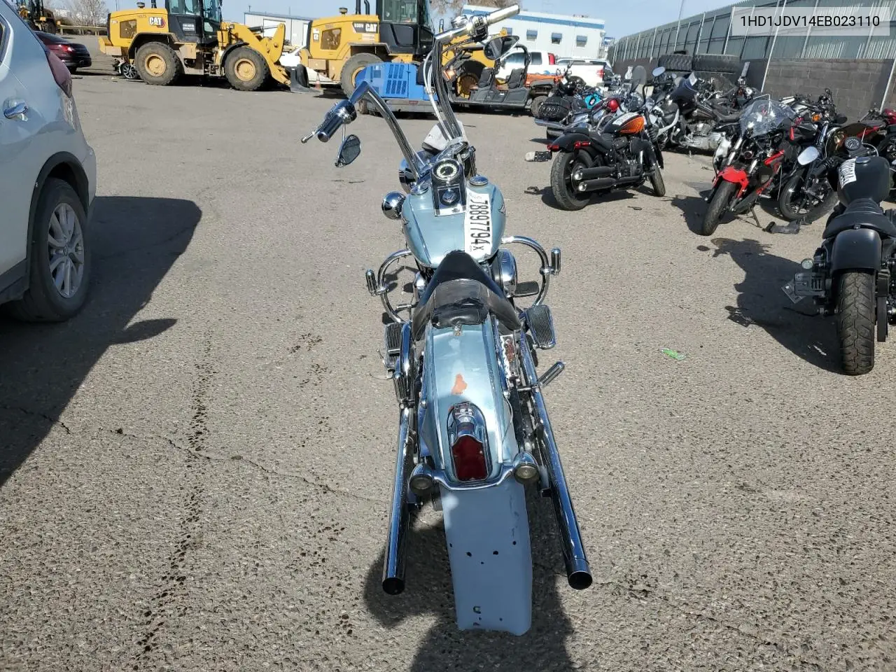 2014 Harley-Davidson Flstn Softail Deluxe VIN: 1HD1JDV14EB023110 Lot: 78897794