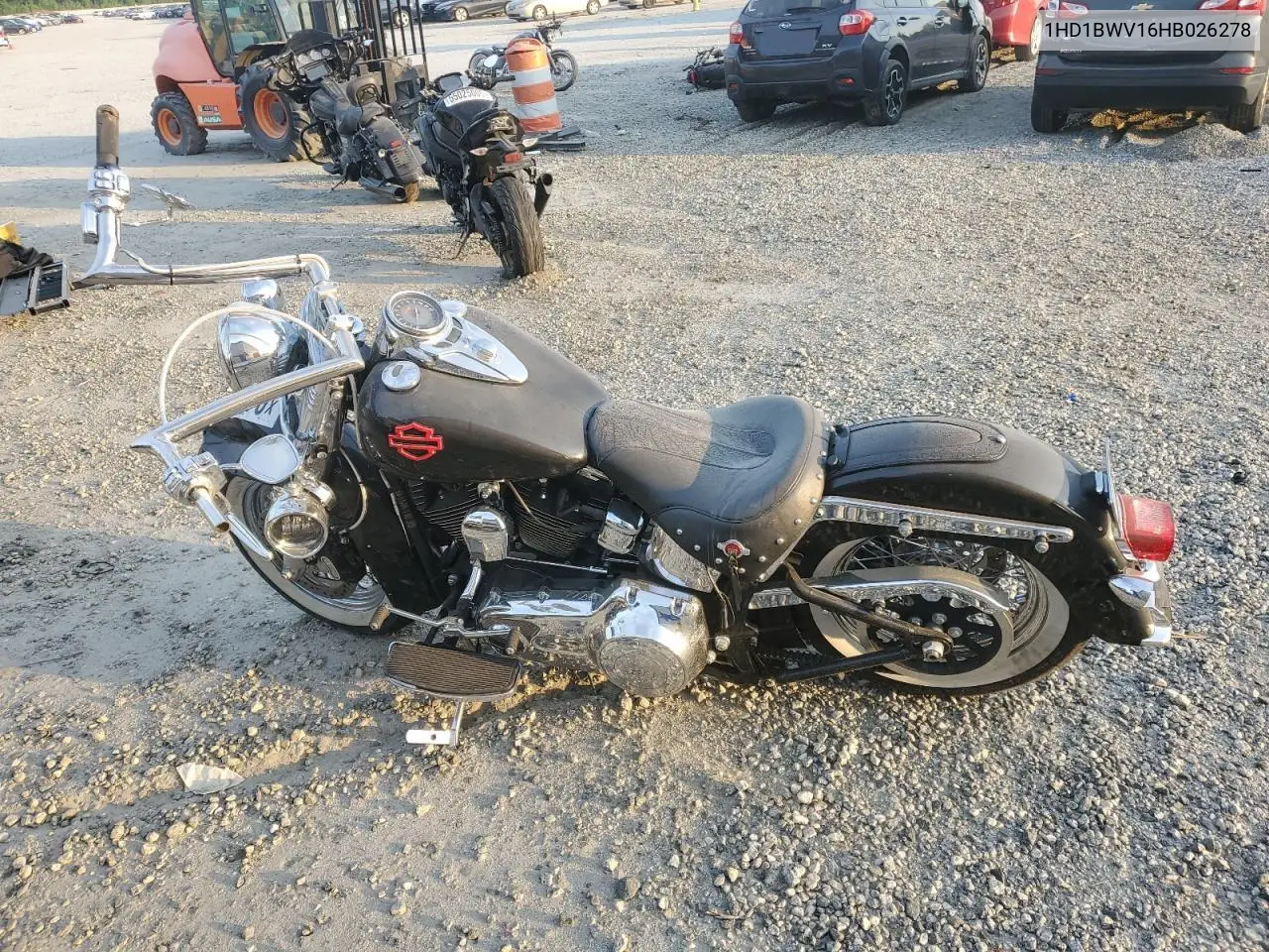 2017 Harley-Davidson Flstc Heritage Softail Classic VIN: 1HD1BWV16HB026278 Lot: 62978725