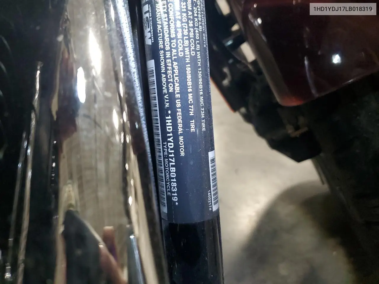 2020 Harley-Davidson Flsl VIN: 1HD1YDJ17LB018319 Lot: 60729055