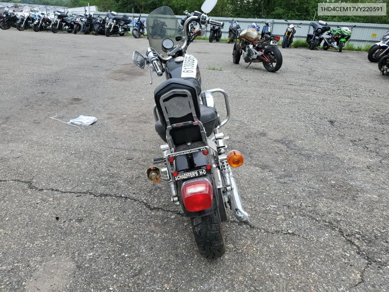 1997 Harley-Davidson Xl883 Hugger VIN: 1HD4CEM17VY220591 Lot: 61300505
