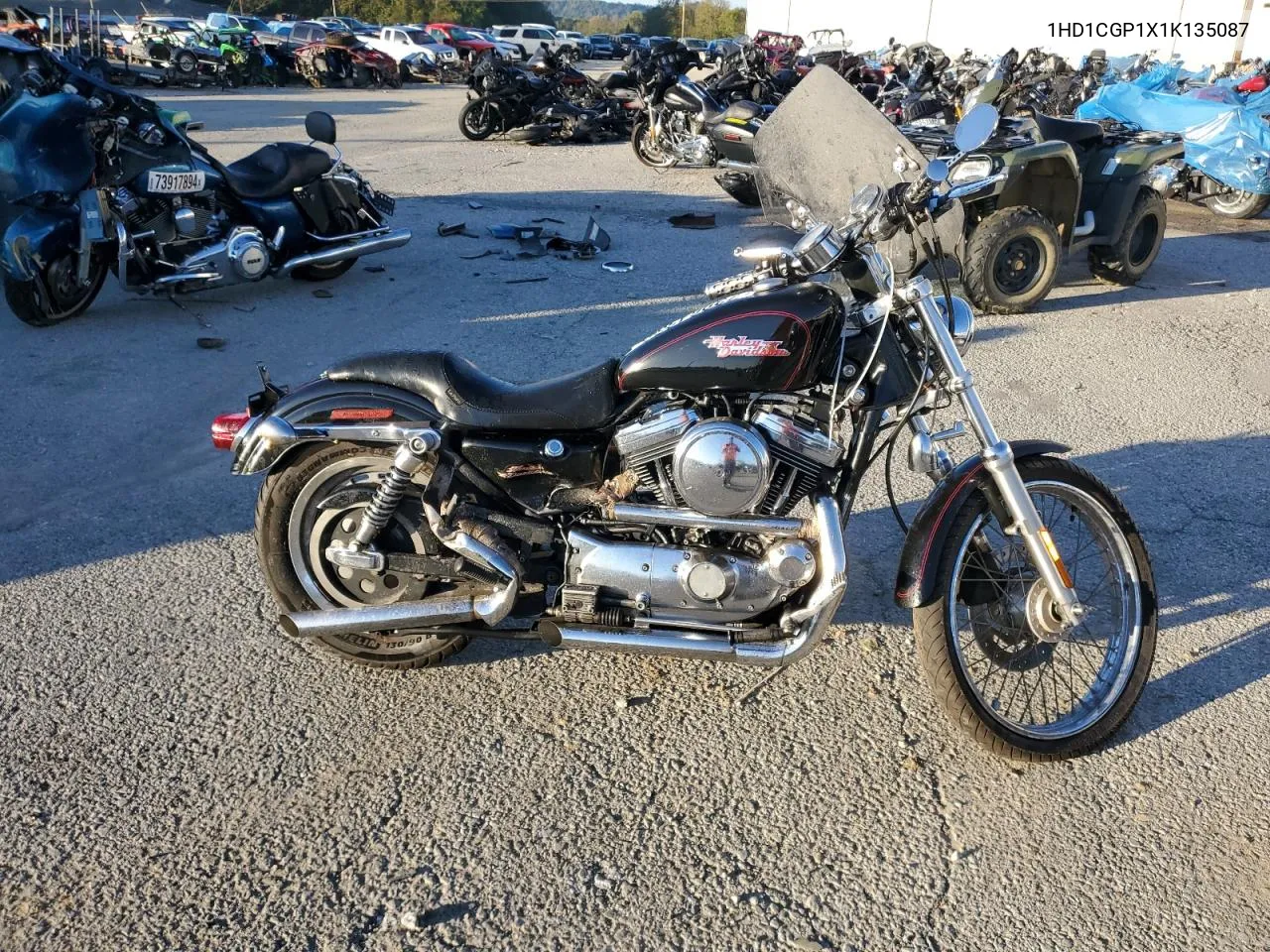 2001 Harley-Davidson Xl1200 C VIN: 1HD1CGP1X1K135087 Lot: 73964964