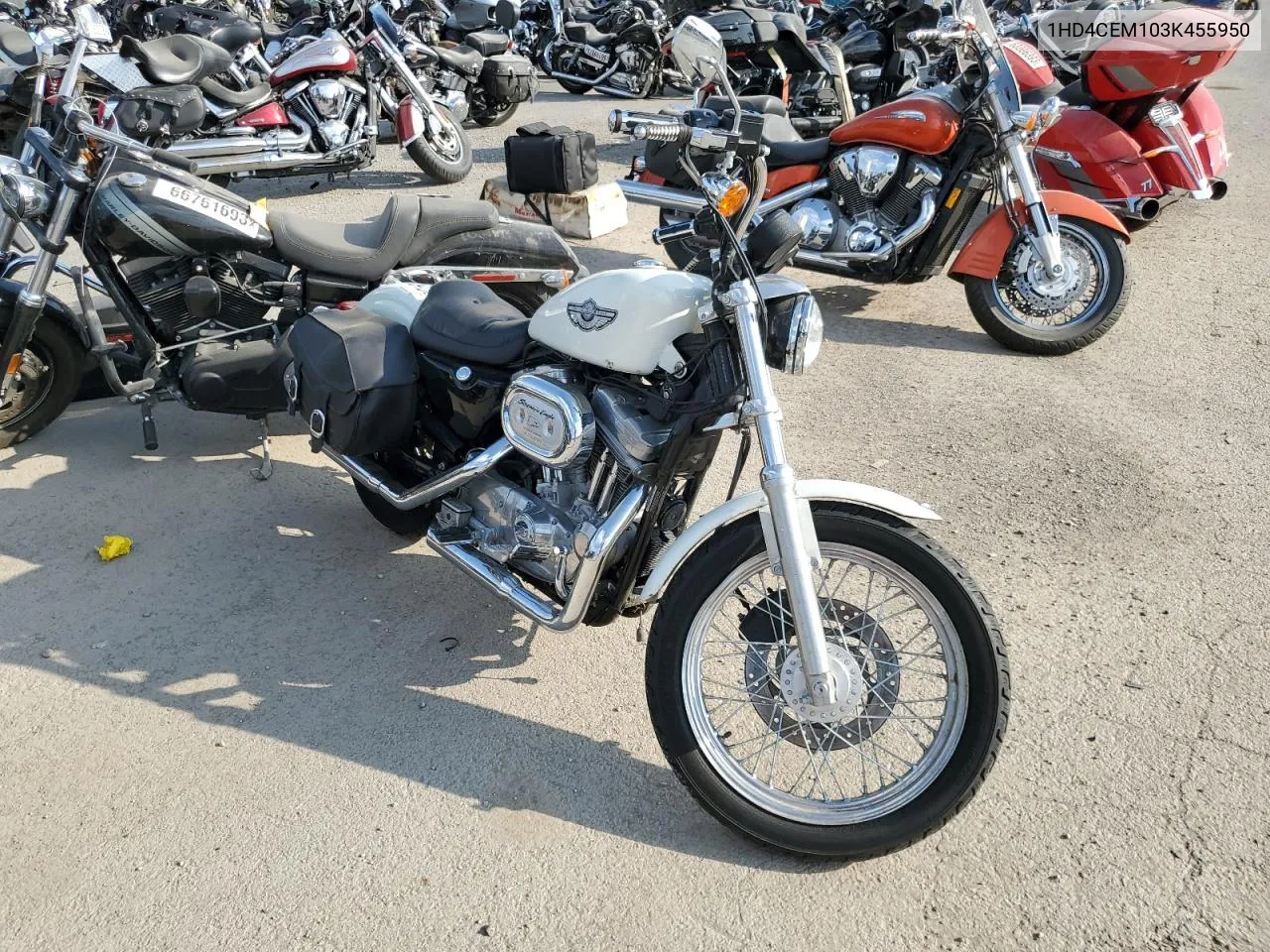 2003 Harley-Davidson Xl883 Hugger VIN: 1HD4CEM103K455950 Lot: 69196543