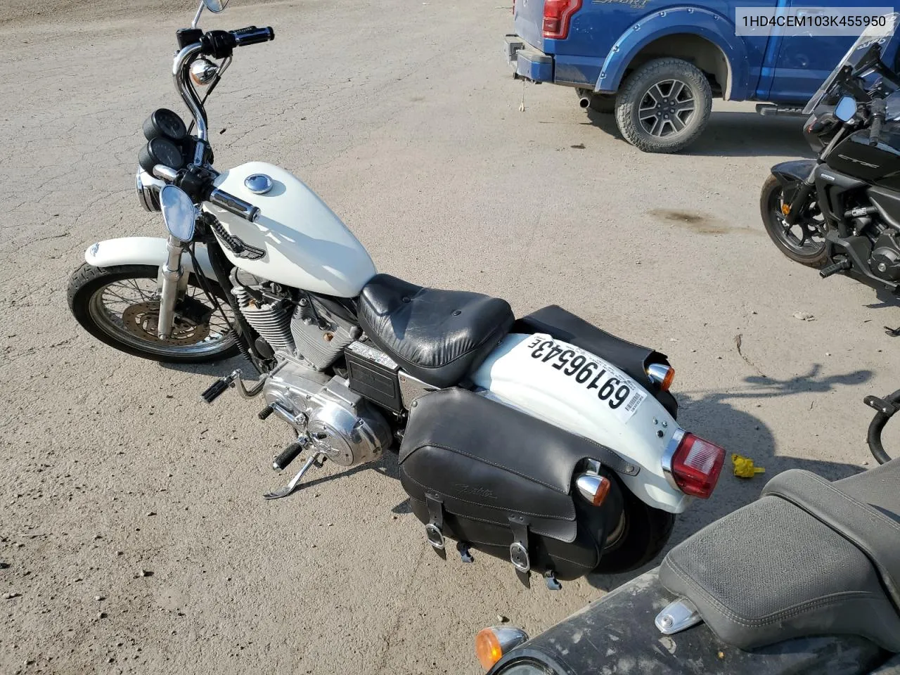 2003 Harley-Davidson Xl883 Hugger VIN: 1HD4CEM103K455950 Lot: 69196543
