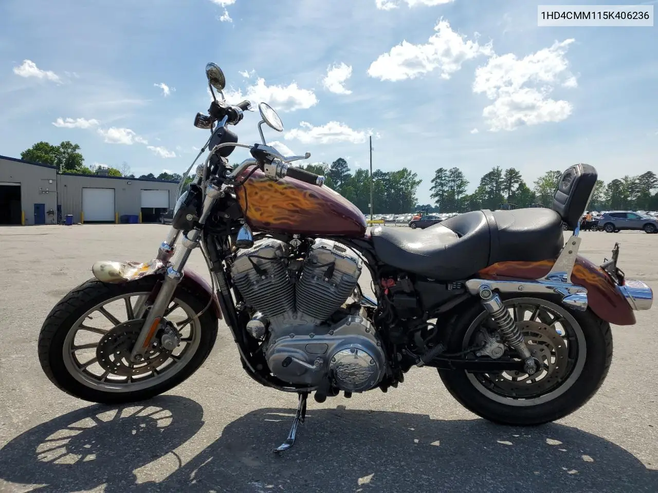 2005 Harley-Davidson Xl883 L VIN: 1HD4CMM115K406236 Lot: 55393155