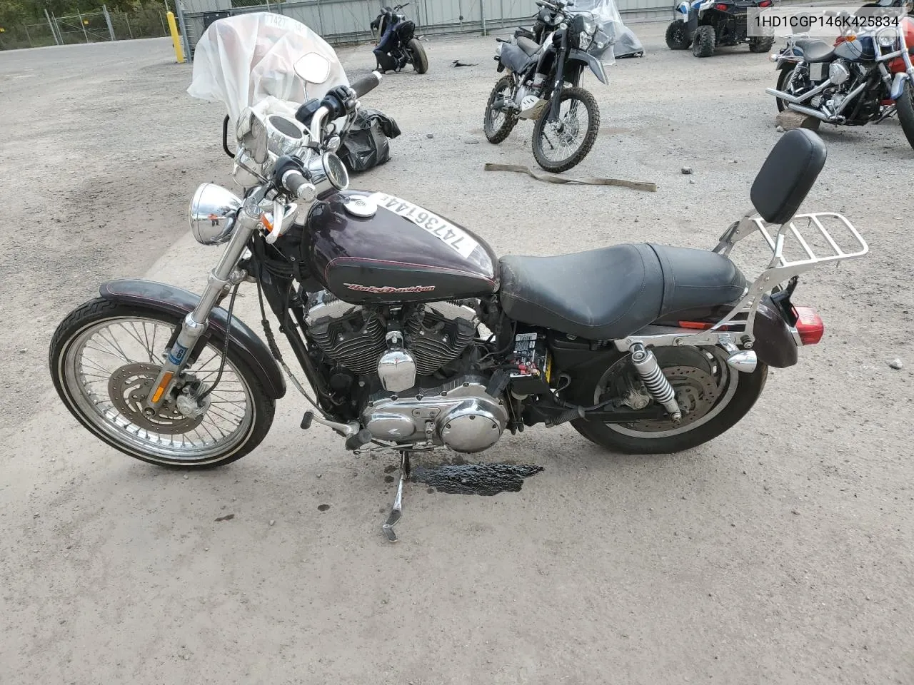 2006 Harley-Davidson Xl1200 C VIN: 1HD1CGP146K425834 Lot: 74736144
