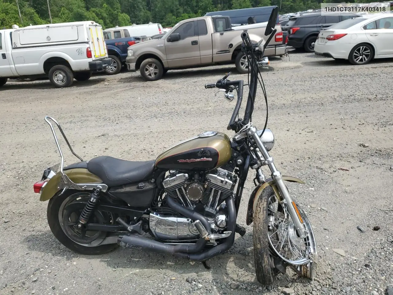 2007 Harley-Davidson Xl1200 C VIN: 1HD1CT3117K403418 Lot: 59575055