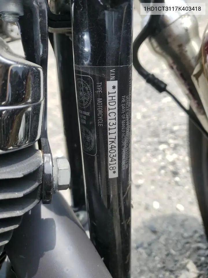 2007 Harley-Davidson Xl1200 C VIN: 1HD1CT3117K403418 Lot: 59575055