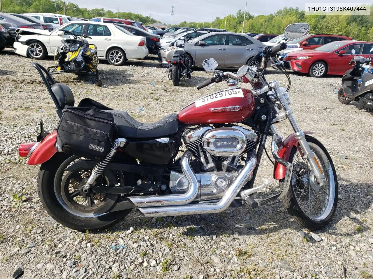 2008 Harley-Davidson Xl1200 C VIN: 1HD1CT3198K407444 Lot: 57029705