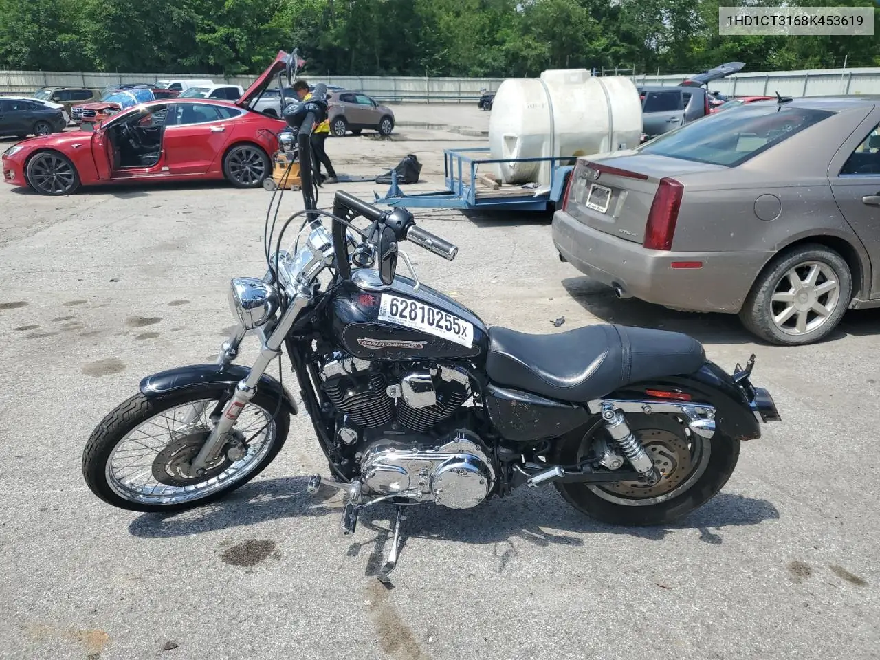 2008 Harley-Davidson Xl1200 C VIN: 1HD1CT3168K453619 Lot: 62810255