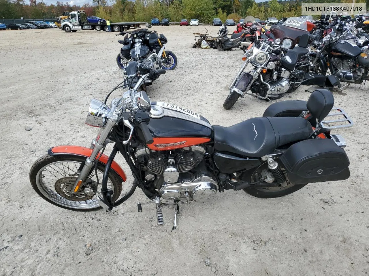 2008 Harley-Davidson Xl1200 C VIN: 1HD1CT3138K407018 Lot: 73742684