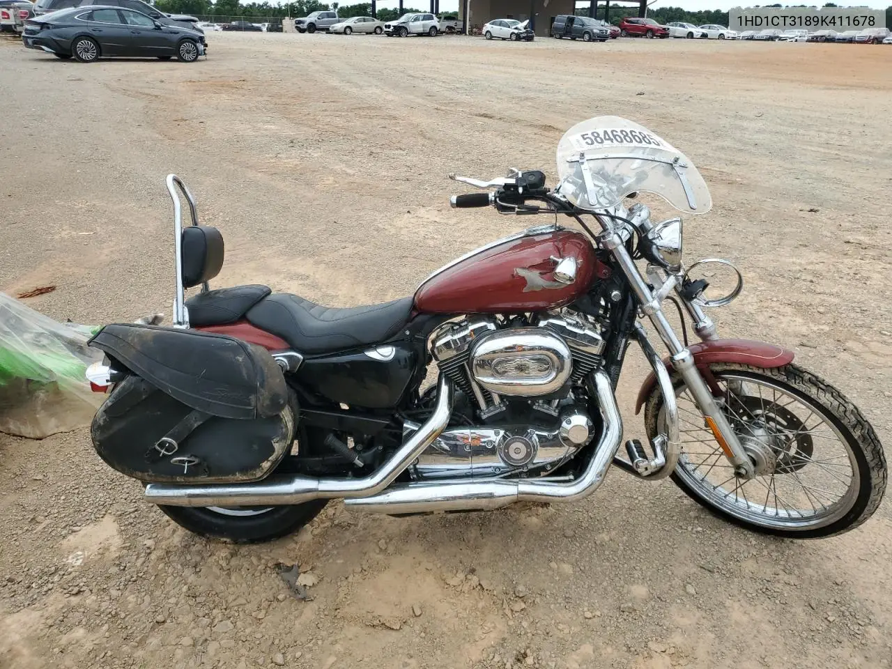 2009 Harley-Davidson Xl1200 C VIN: 1HD1CT3189K411678 Lot: 58468685