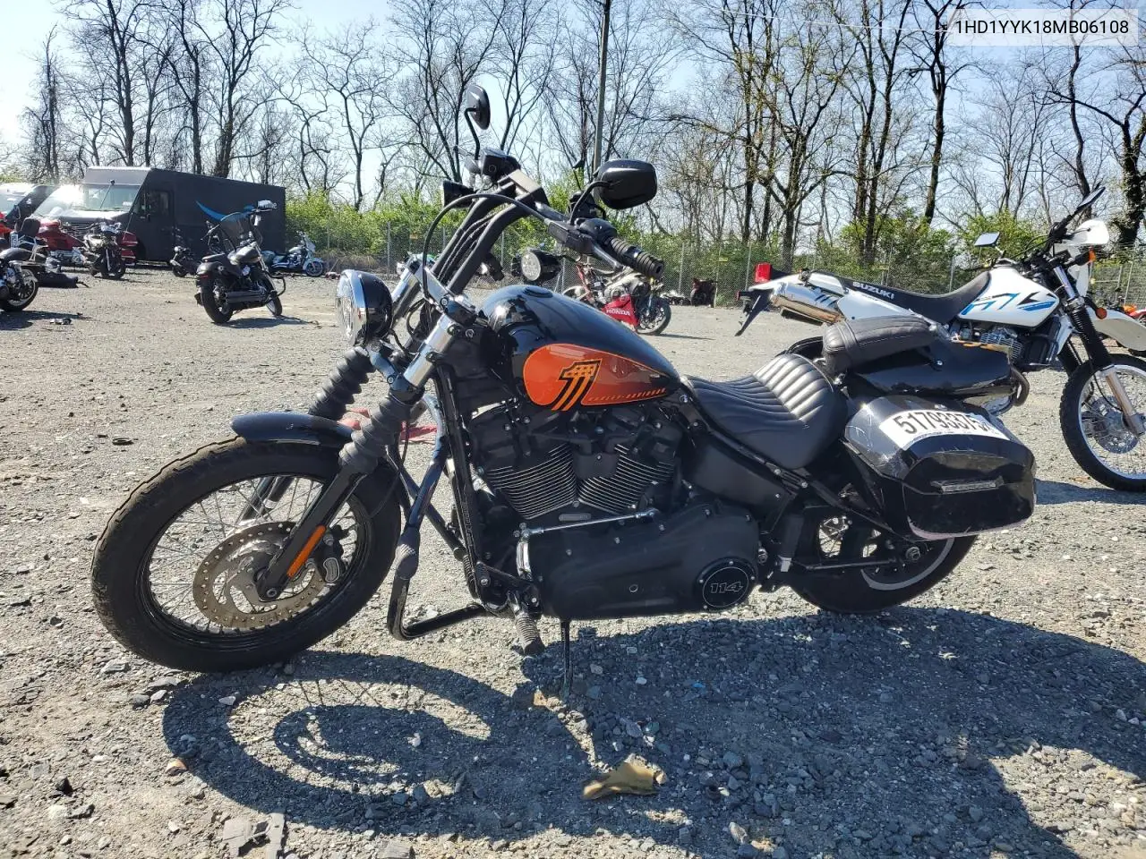 2021 Harley-Davidson Fxbbs VIN: 1HD1YYK18MB06108 Lot: 51793375
