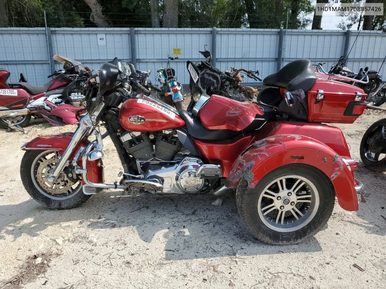 2013 Harley-Davidson Flhtcutg Tri Glide Ultra Classic VIN: 1HD1MAM17DB857426 Lot: 59226285