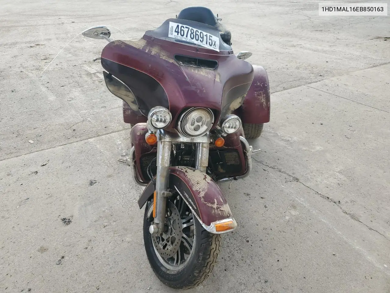 2014 Harley-Davidson Flhtcutg Tri Glide Ultra VIN: 1HD1MAL16EB850163 Lot: 46786915