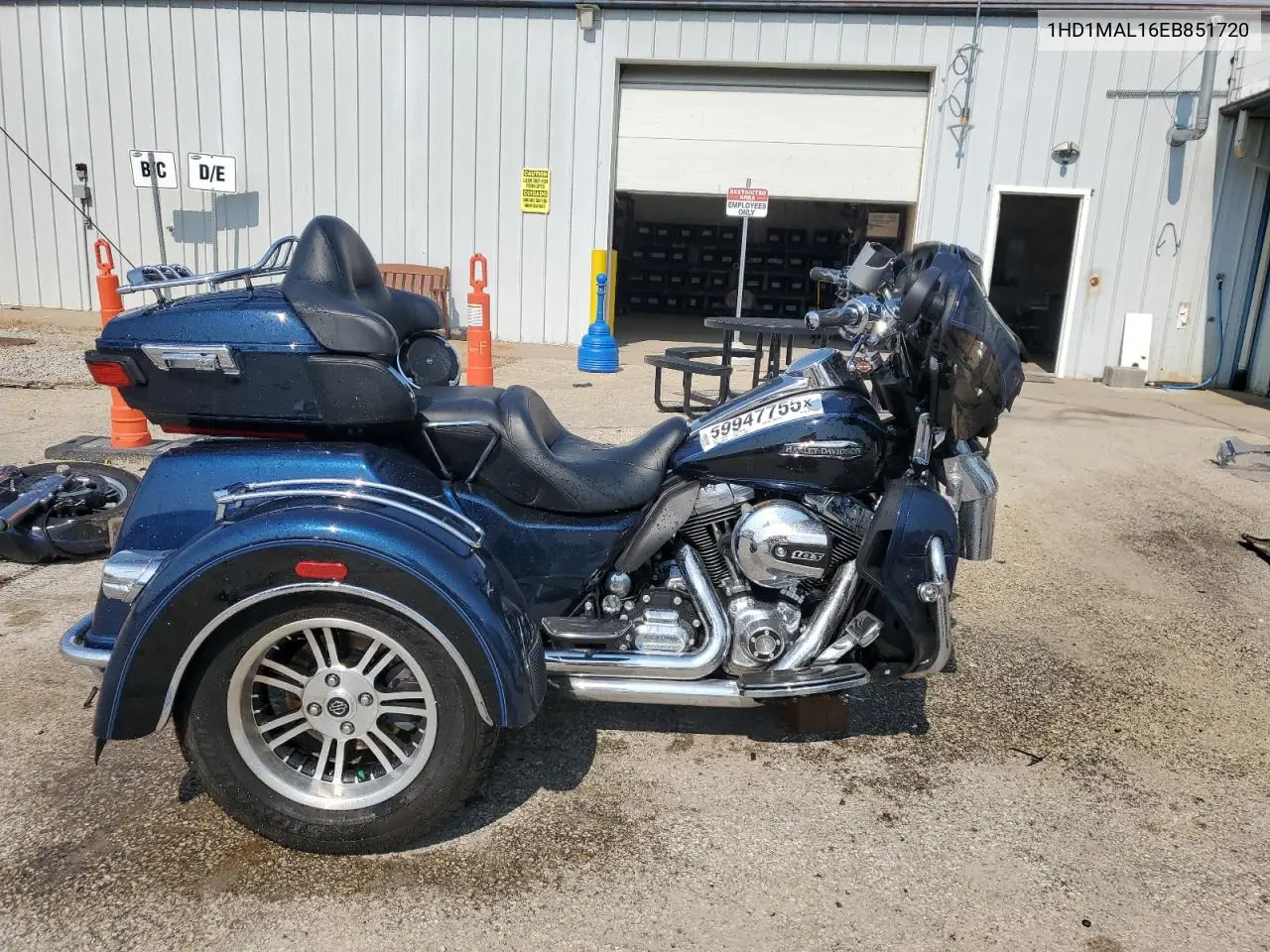 2014 Harley-Davidson Flhtcutg Tri Glide Ultra VIN: 1HD1MAL16EB851720 Lot: 59947755