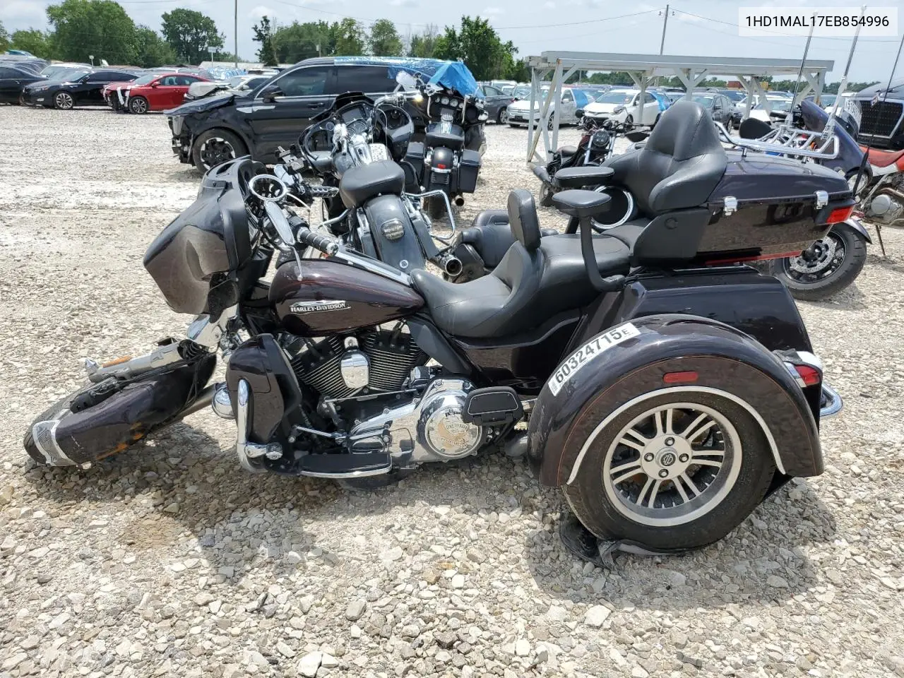 2014 Harley-Davidson Flhtcutg Tri Glide Ultra VIN: 1HD1MAL17EB854996 Lot: 60324715