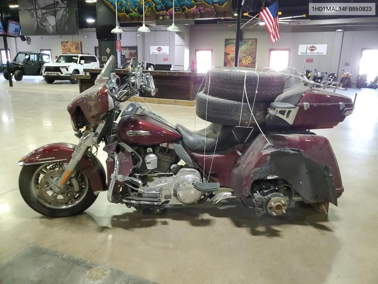 1hd1mal14fb860823 1HD1MAL14FB860823 2015 Harley-Davidson Flhtcutg Tri Glide Ultra